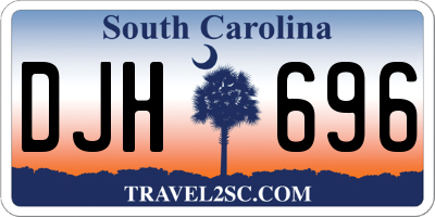 SC license plate DJH696