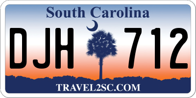 SC license plate DJH712