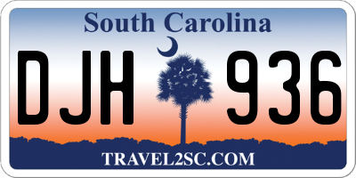 SC license plate DJH936
