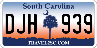SC license plate DJH939