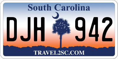 SC license plate DJH942