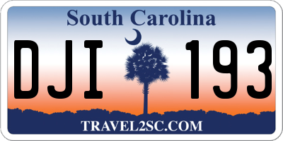 SC license plate DJI193