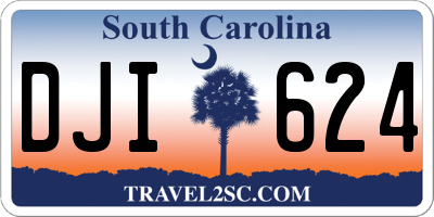 SC license plate DJI624