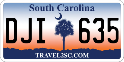 SC license plate DJI635