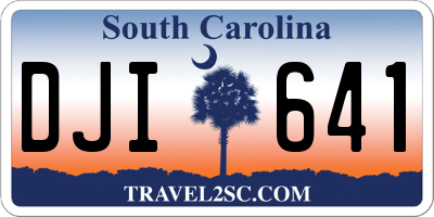 SC license plate DJI641