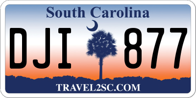 SC license plate DJI877