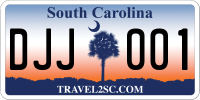 SC license plate DJJ001