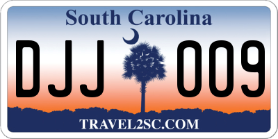 SC license plate DJJ009