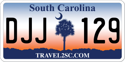 SC license plate DJJ129