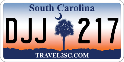 SC license plate DJJ217