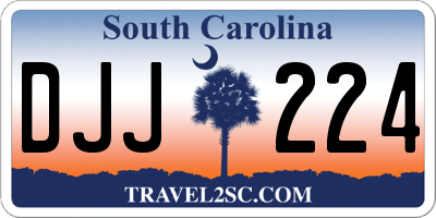 SC license plate DJJ224