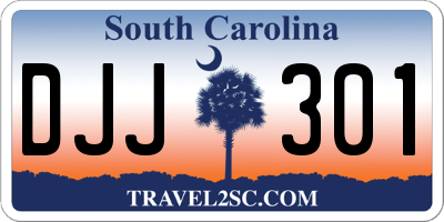 SC license plate DJJ301