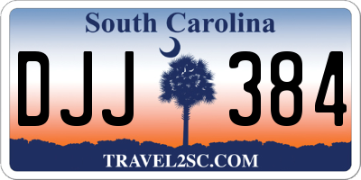 SC license plate DJJ384