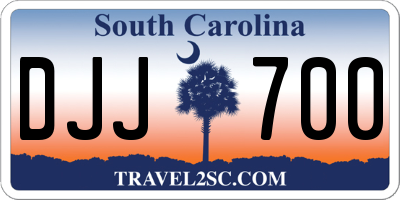 SC license plate DJJ700