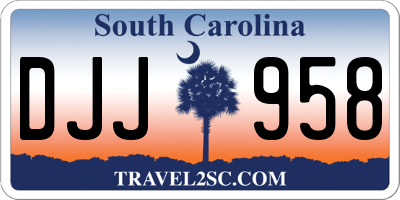 SC license plate DJJ958