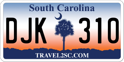 SC license plate DJK310