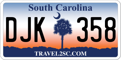 SC license plate DJK358