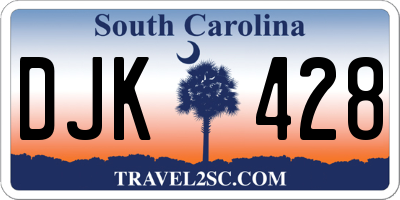 SC license plate DJK428