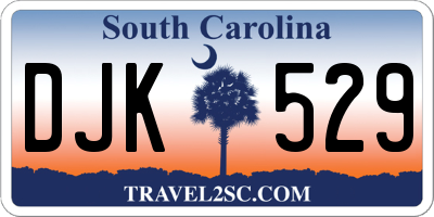 SC license plate DJK529
