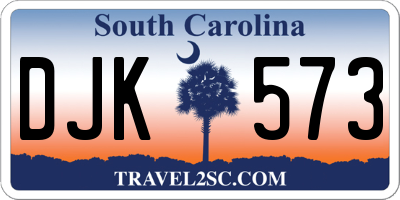 SC license plate DJK573