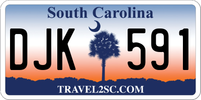 SC license plate DJK591