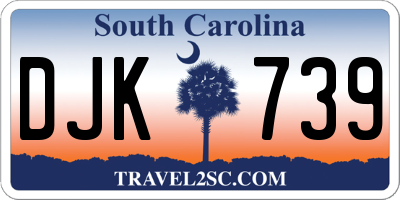 SC license plate DJK739