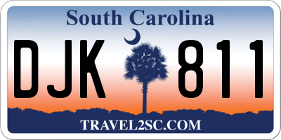 SC license plate DJK811