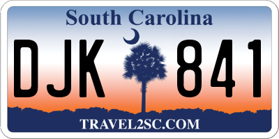 SC license plate DJK841
