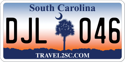 SC license plate DJL046