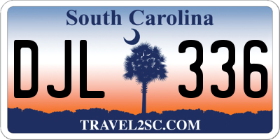 SC license plate DJL336