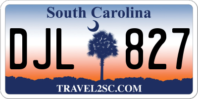 SC license plate DJL827