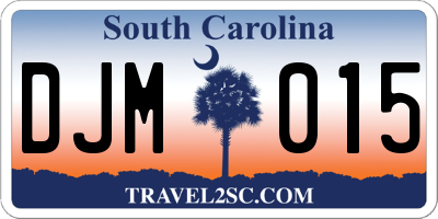 SC license plate DJM015