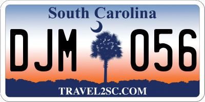 SC license plate DJM056