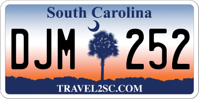 SC license plate DJM252