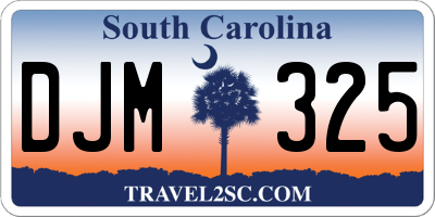 SC license plate DJM325