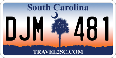 SC license plate DJM481