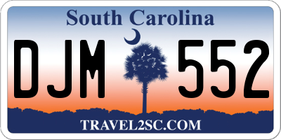 SC license plate DJM552