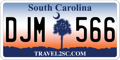 SC license plate DJM566