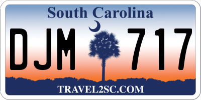 SC license plate DJM717
