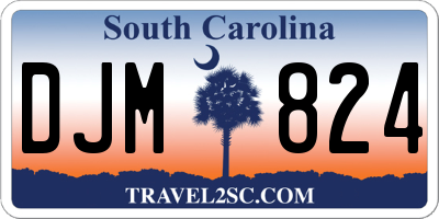 SC license plate DJM824