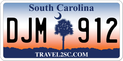 SC license plate DJM912