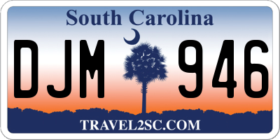 SC license plate DJM946