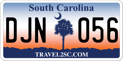 SC license plate DJN056