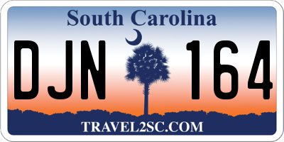 SC license plate DJN164