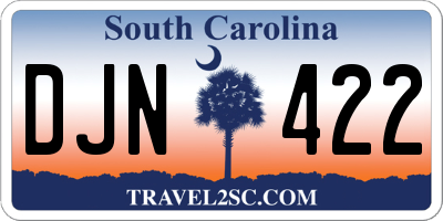 SC license plate DJN422