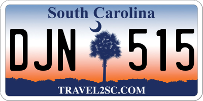 SC license plate DJN515