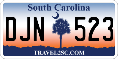 SC license plate DJN523