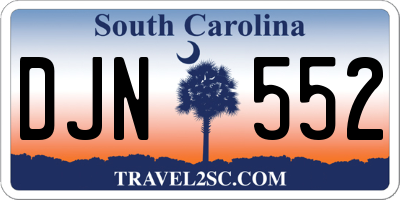 SC license plate DJN552
