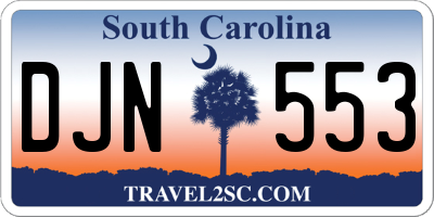 SC license plate DJN553