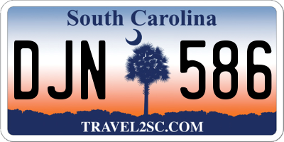 SC license plate DJN586